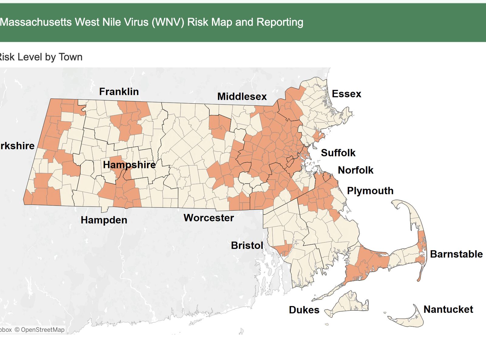 West Nile virus detected in Massachusetts resident for the first time this year