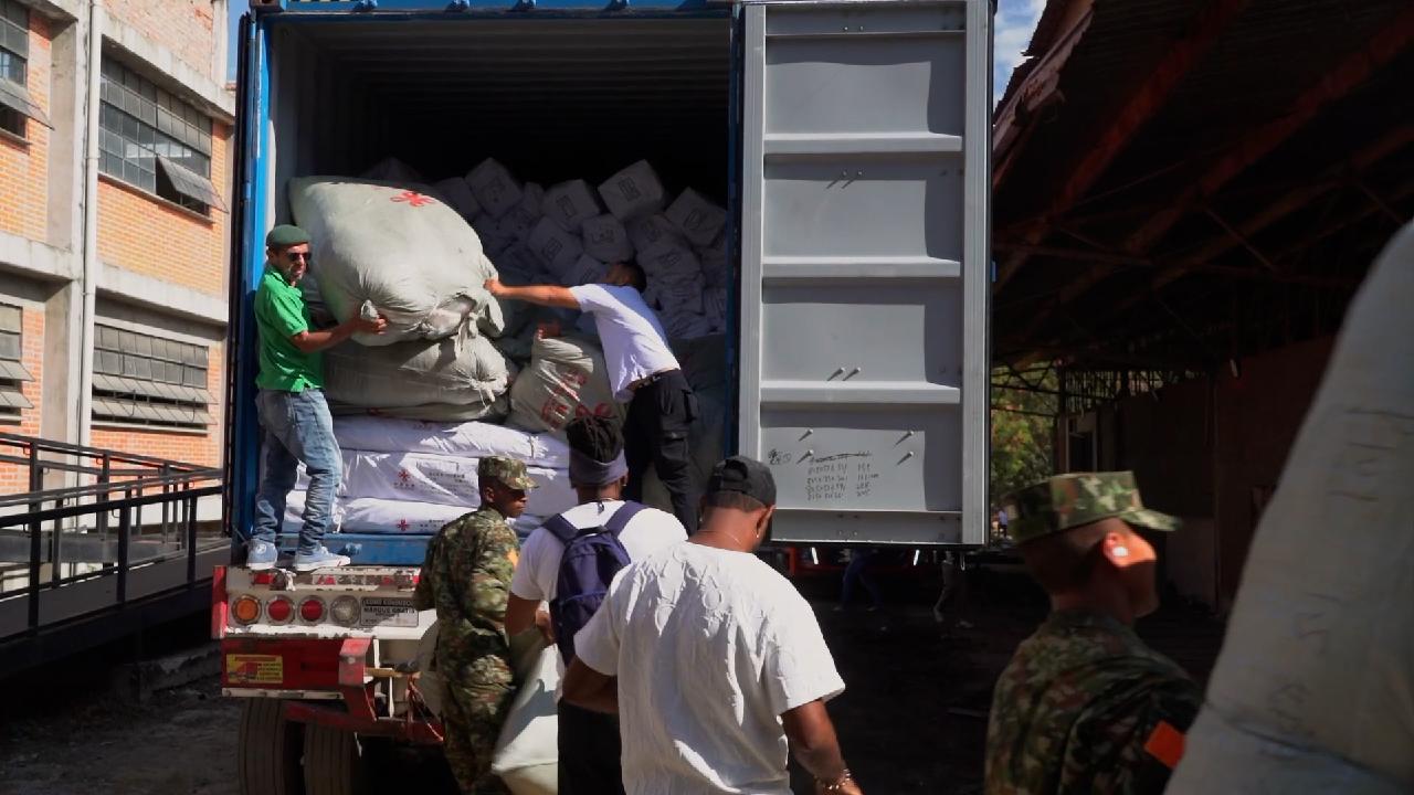 Chinese relief supplies arrive in quake-hit Colombia