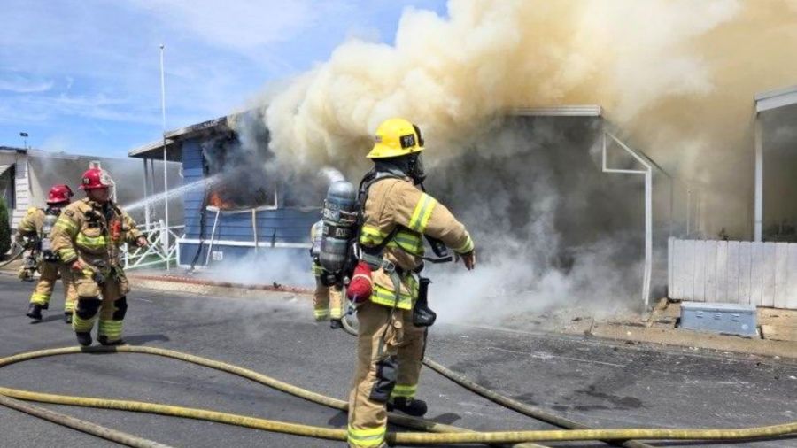Dog killed, 6 people displaced after fire destroys Orange County home