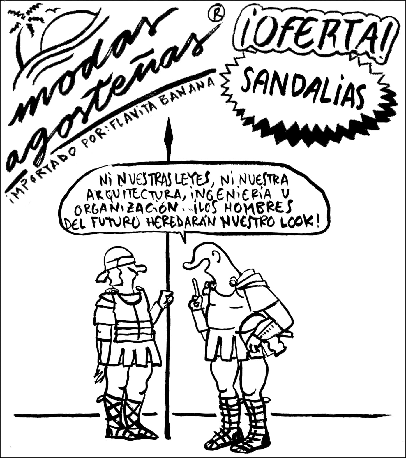 Moda agosteña de Flavita Banana: las sandalias