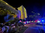 US woman falls to her death from hotel's 18th floor in Mexico: Husband quizzed by cops after telling staff his wife had 'done something outrageous'