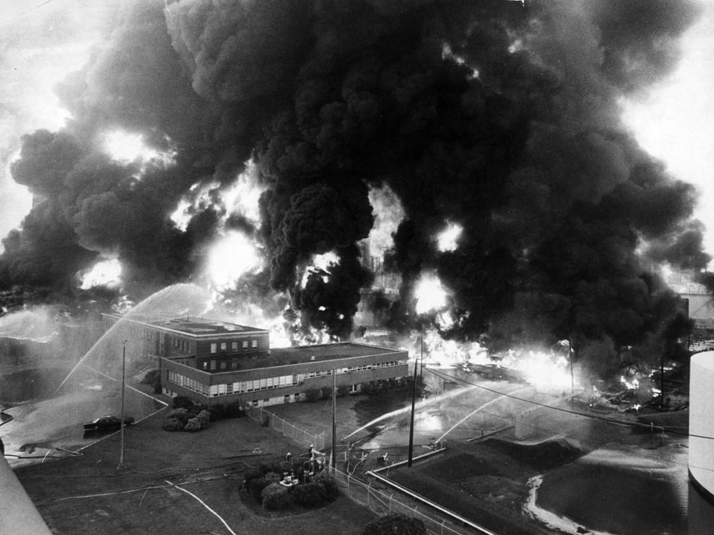 Eight firefighters were killed battling a massive refinery blaze on this week in Philly history