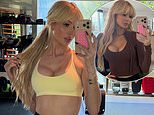 Olivia Attwood shows off her surgically enhanced cleavage in a sports bra after revealing she wants a THIRD boob job following the realisation she 'might not have a baby'