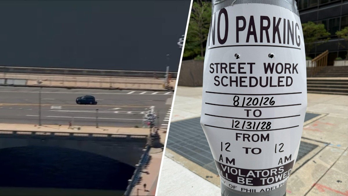 No parking in parts of Center City for 2 years due to ongoing projects, sign says