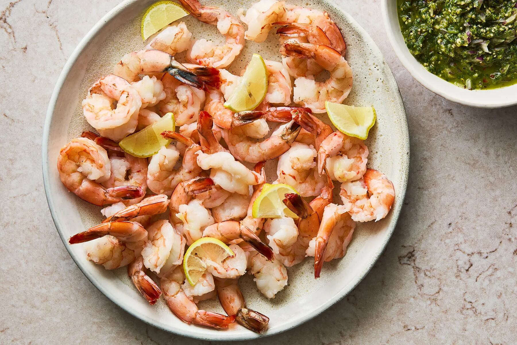 Salsa verde shrimp cocktail