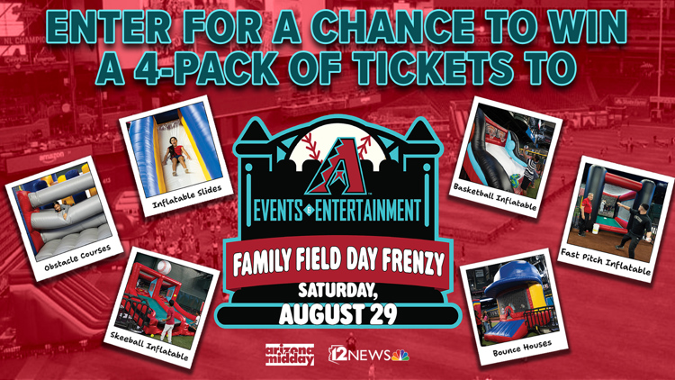 Enter to win free tickets to Family Field Day Frenzy at Chase Field on Aug. 29