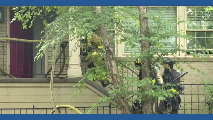 Atlanta firefighter evaluated for heat exhaustion at scene of house fire