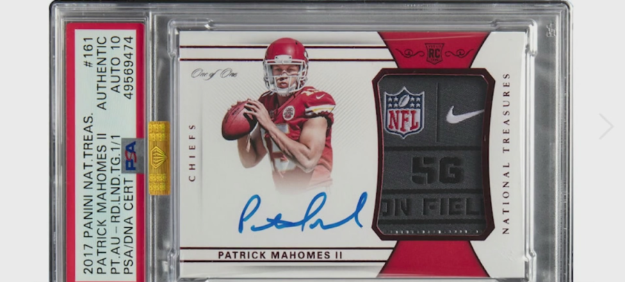 Auction of rare Patrick Mahomes rookie card ends Saturday