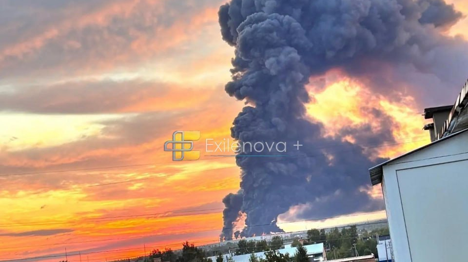 Ukrainian forces strike Ozon logistics hub in Russia for first time, causing major fire – video