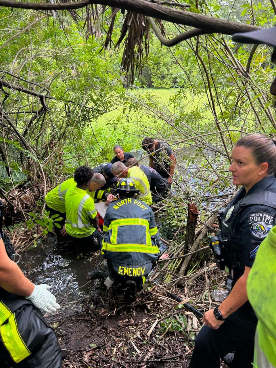 Walmart grounds crew helps save 2 women after car crashes into North Port creek: NPFR