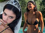 Kylie Jenner strips down to tiny bikini and tiara after being trolled over her 'indecent' dress at pal Jordyn Woods's wedding