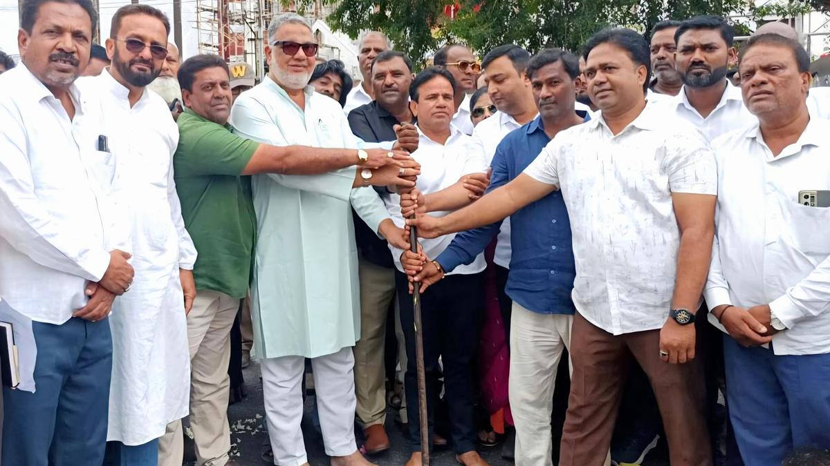 White-topping work launched on 2.2-km road stretch in Mysuru