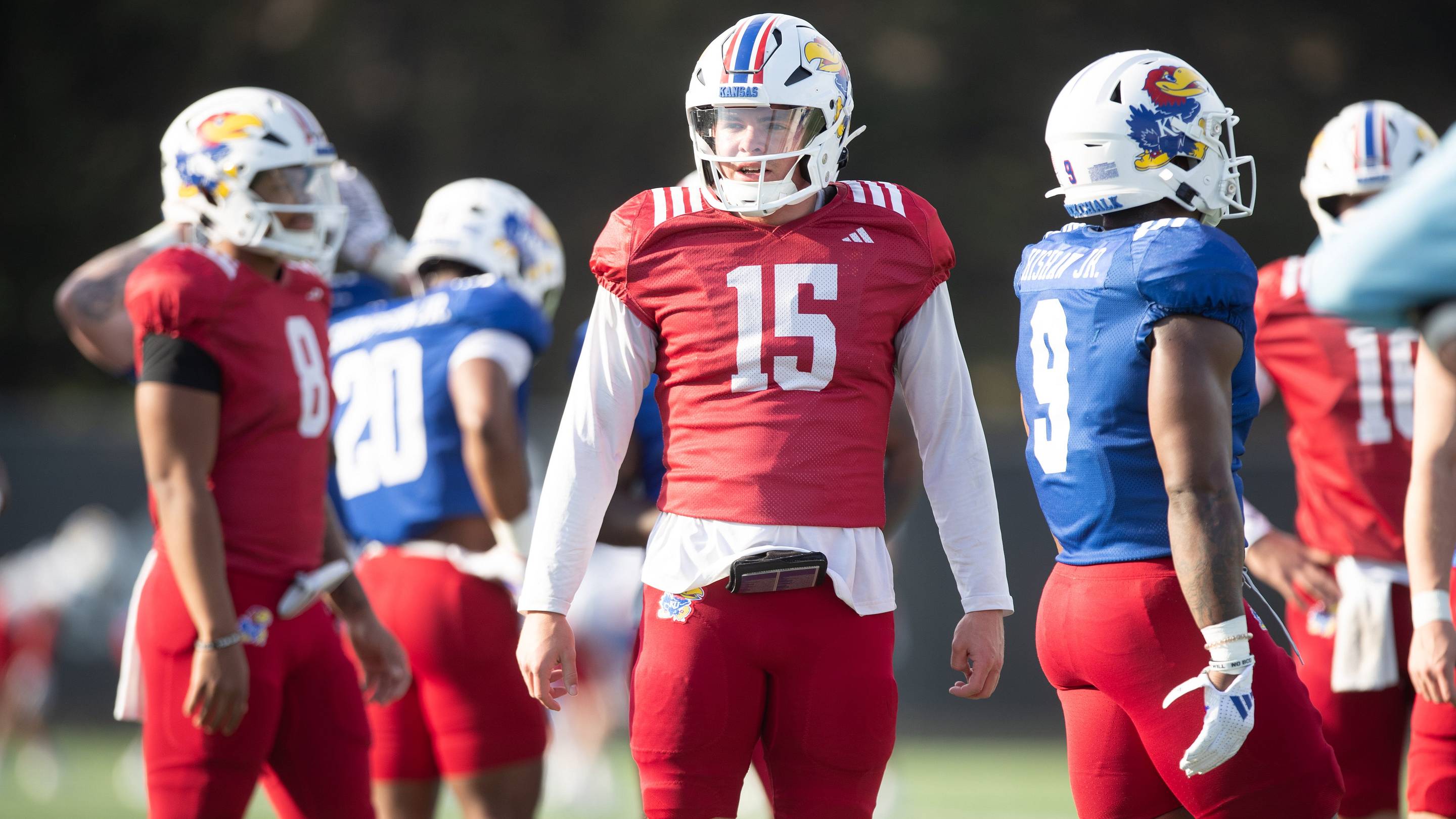 Cole Ballard, Isaiah Marshall Discuss Ongoing Kansas QB Battle at Media Day