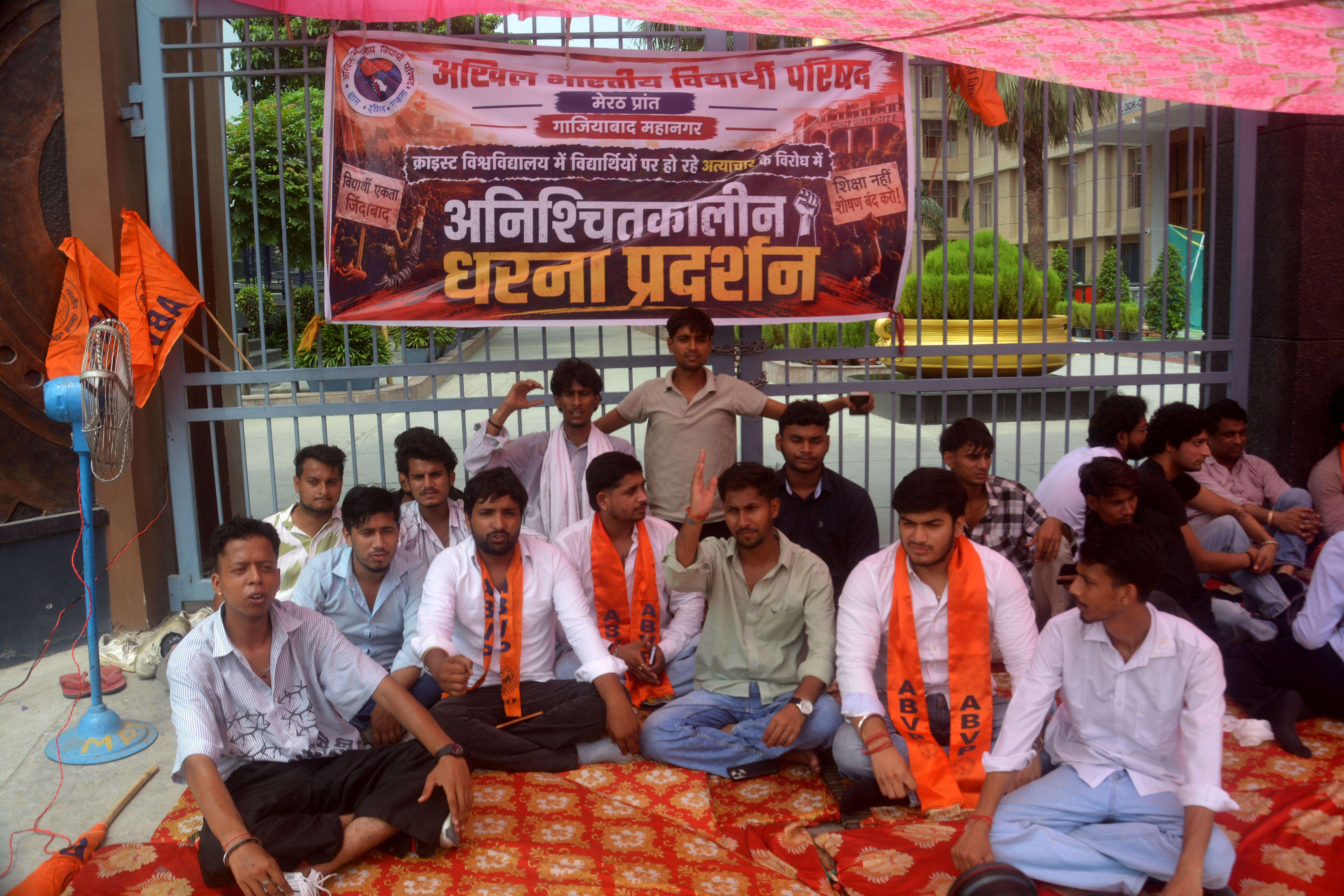 Christ University files complaint after ABVP gherao, alleges vandalism, assault on guards