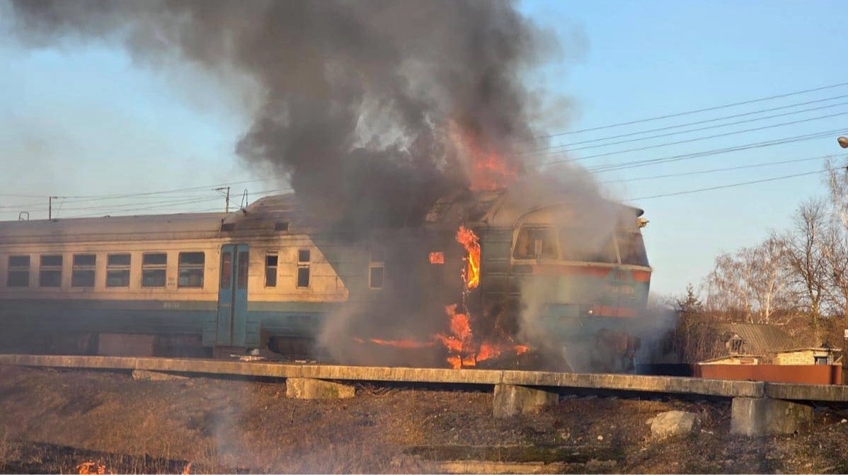 Jet-powered Shahed drone strikes passenger train in Odesa Oblast