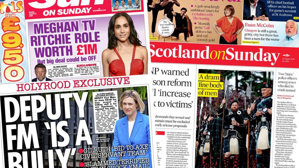 Scotland's papers: Prison 'risk to victims' and Deputy FM bully claims